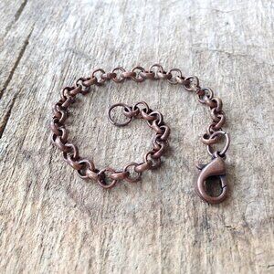 6 INCHES Antique Copper Chain Extender, Necklace Chain Extension - 5mm thick